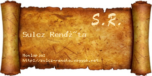 Sulcz Renáta névjegykártya