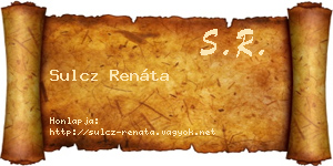 Sulcz Renáta névjegykártya