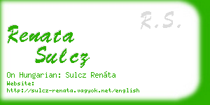 renata sulcz business card